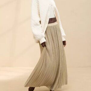 NWT Aerie Balletcore Maxi Skirt Metallic